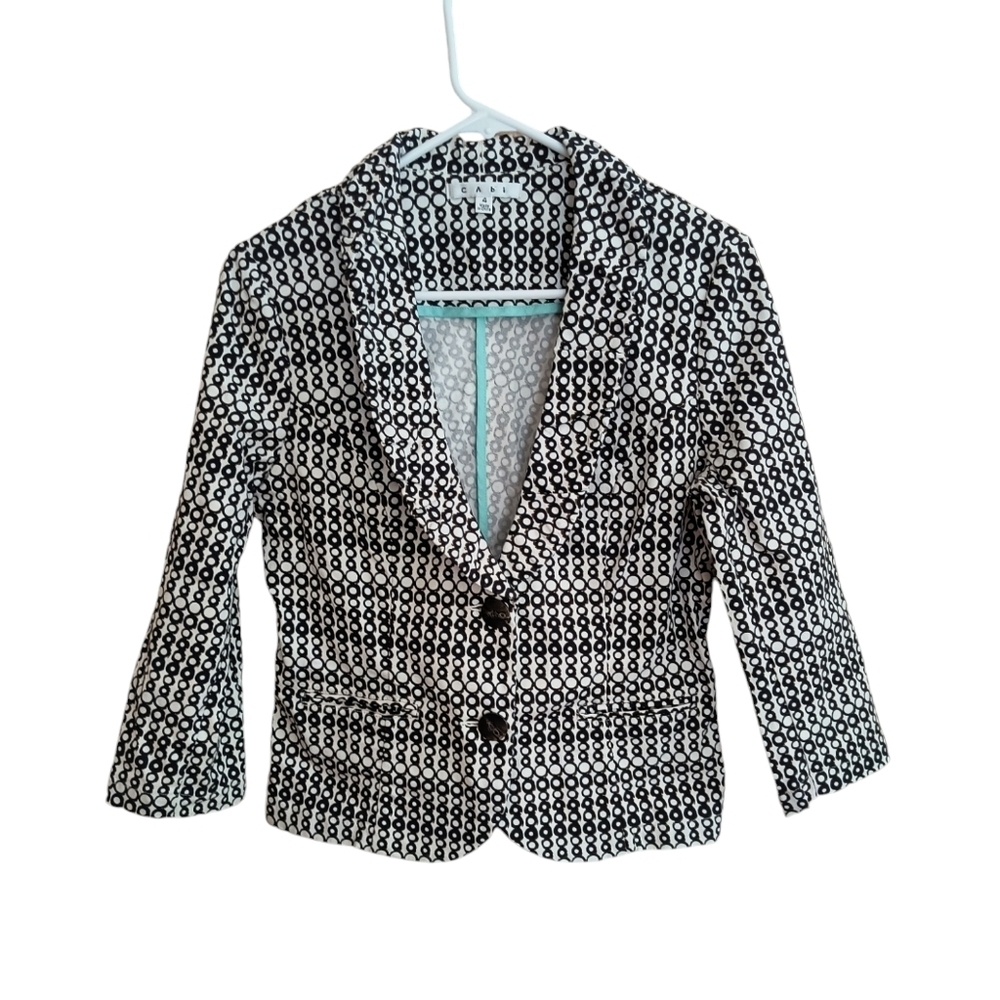 CAbi duJour Crop 3/4 Sleeve Blazer/Jacket Style #289 Size 4 - Picture 1 of 7